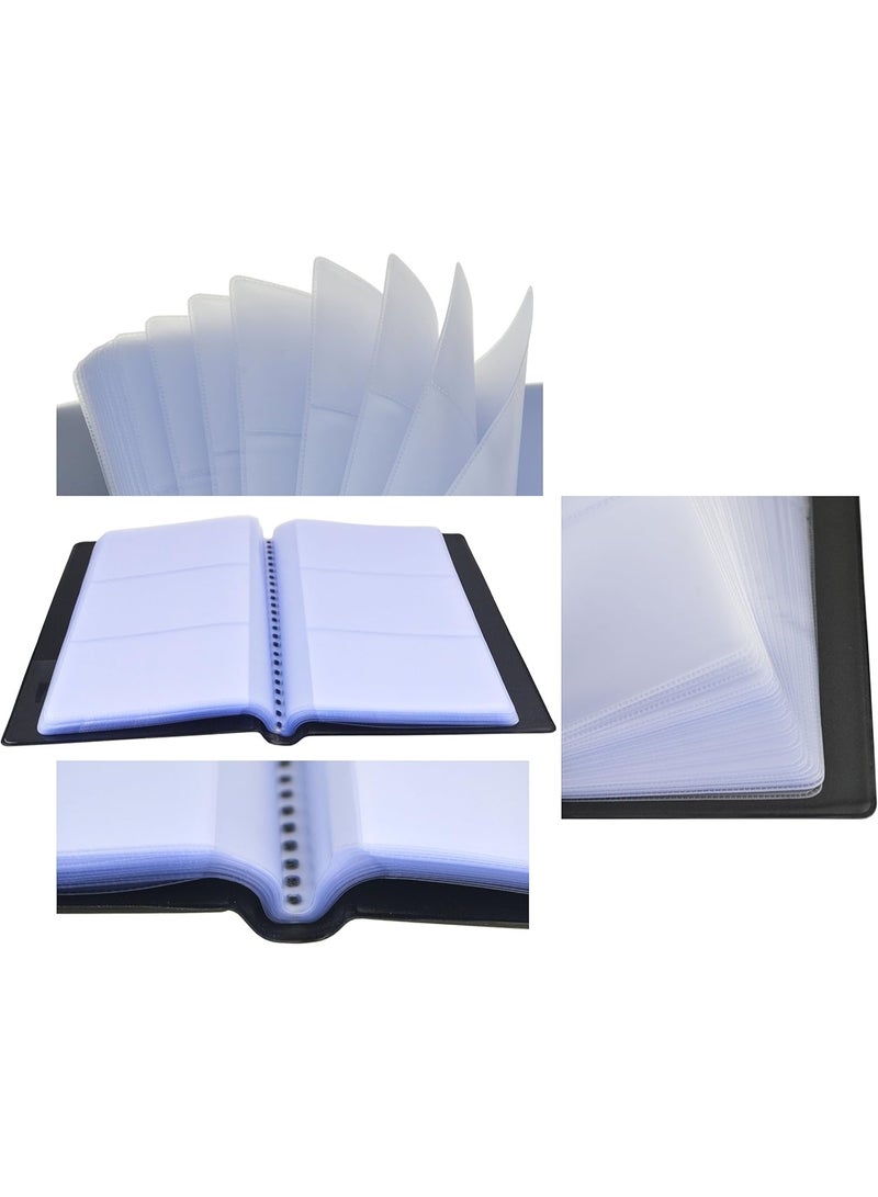 Business Card Book Holder Name Card Organizer Professional Office Journal Namecard Holder Organizer Holds 240 Cards - Black - Image 5